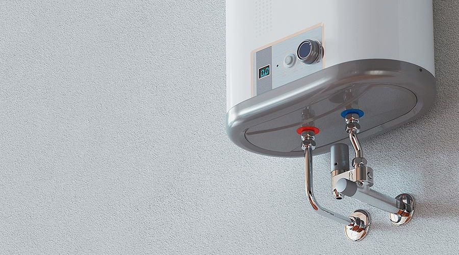 Modern water heater with control panel and piping, showcasing plumbing efficiency for Super Plumbers services in Tyler, TX.